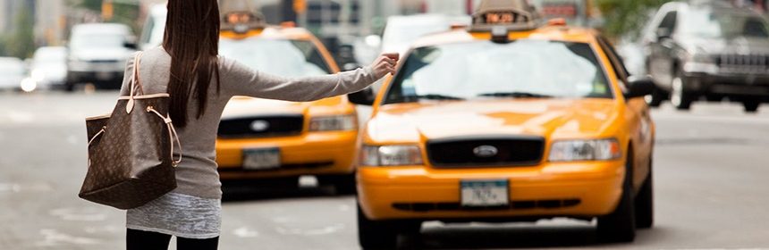 A Women waiting for taxi